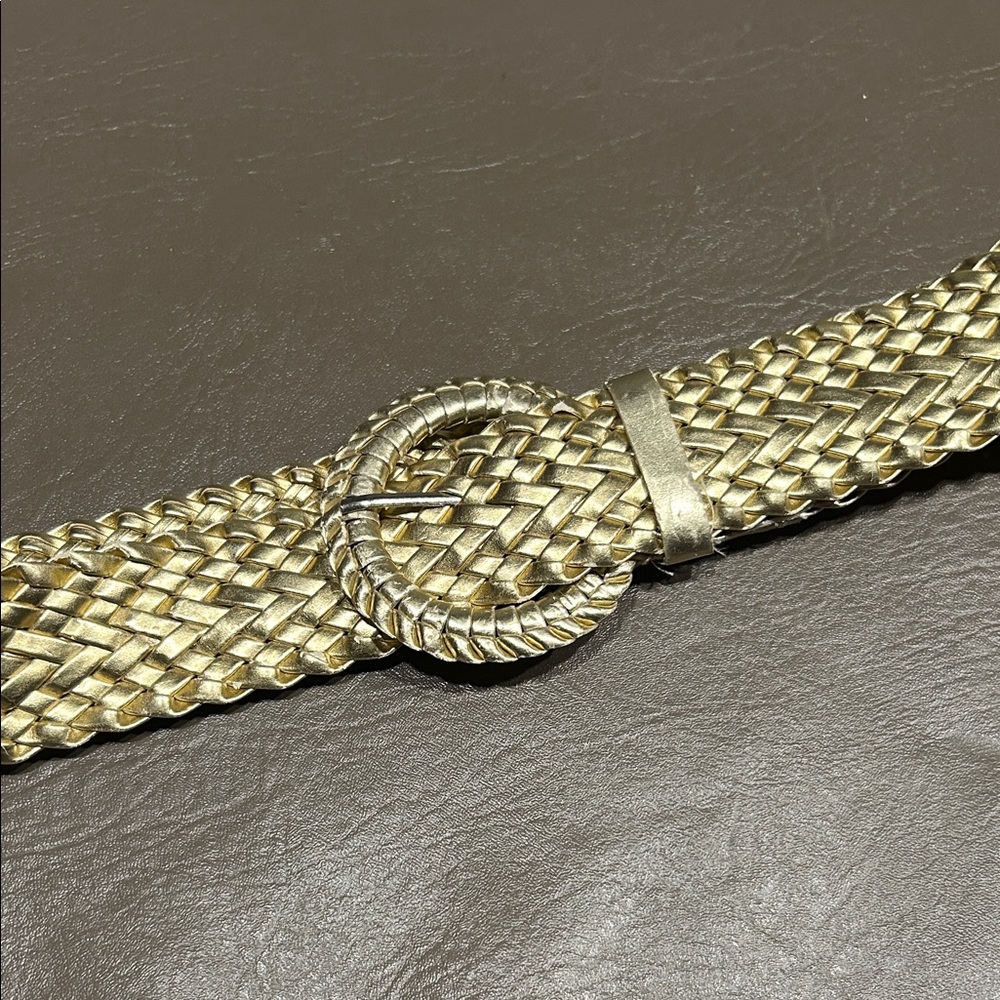 Elegant Gold Braided Belt